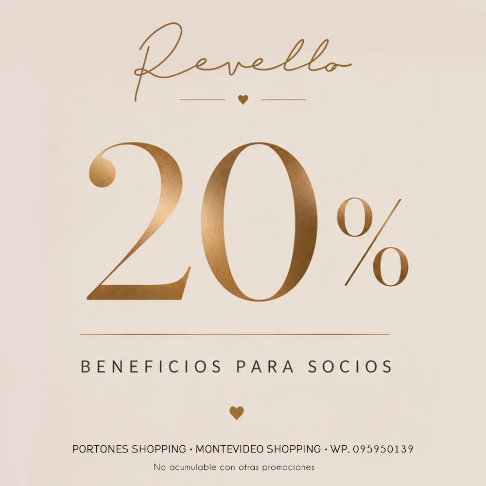 REVELLO AGO 2026 Joyería Revello - 20% beneficios para socios